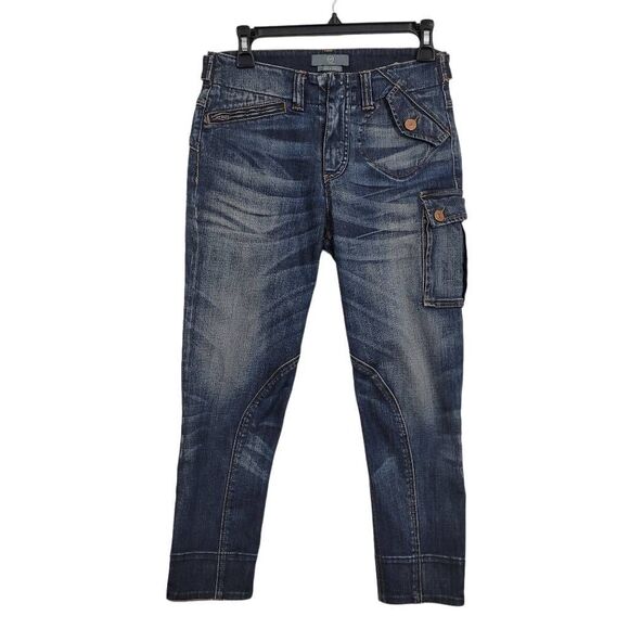 MCQ Alexander McQueen Moto Cargo Skinny Ankle Jeans Size 40 US 4-6 Designer